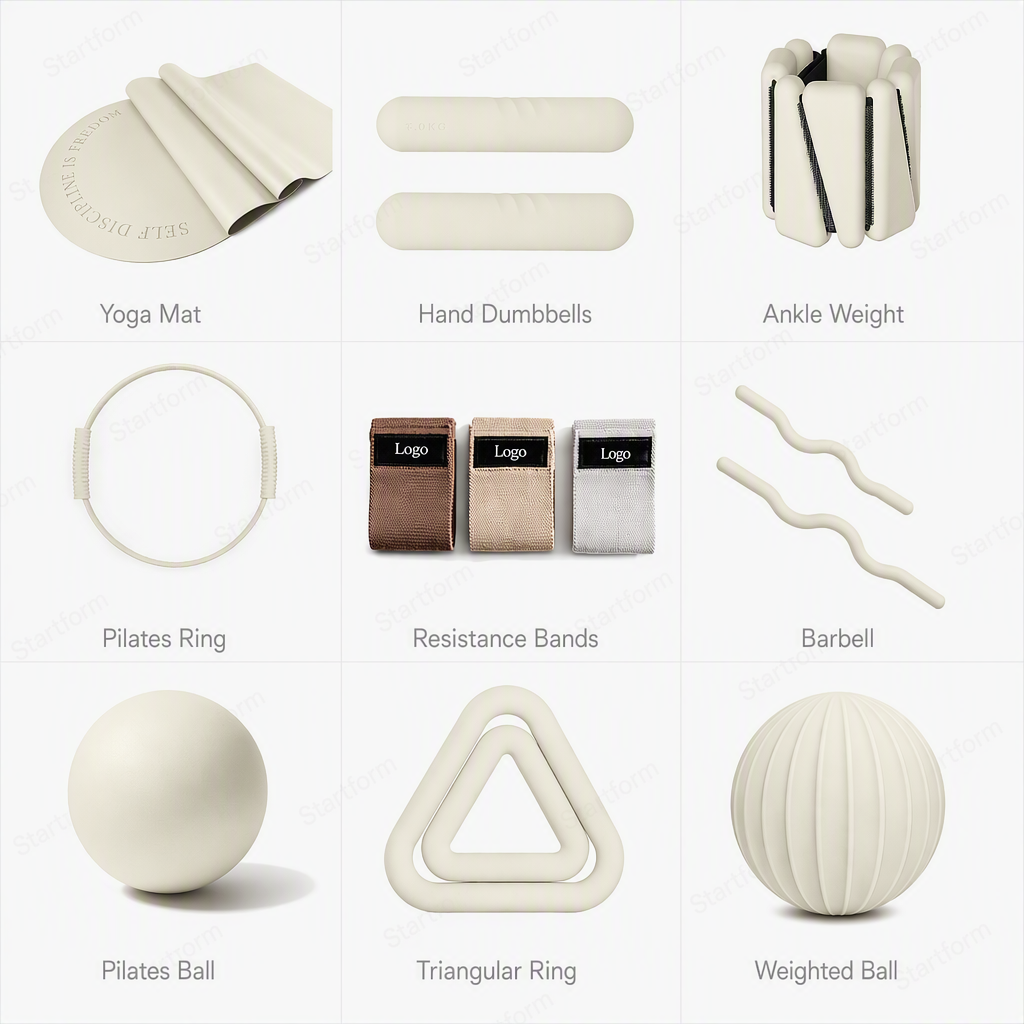 CREAM SET Cream Pilates & Yoga Training Set